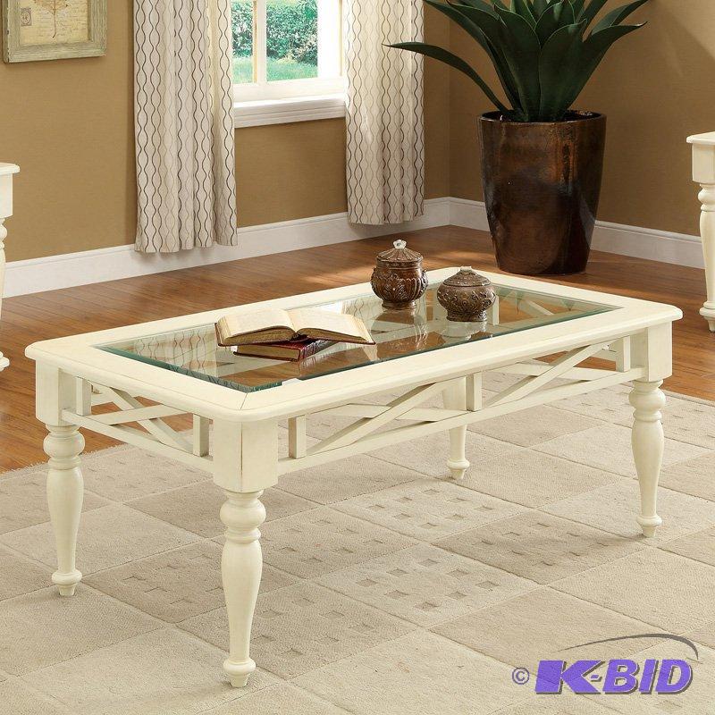 lot 21 image: Riverside Avion Cofee Table - Honeysuckle White