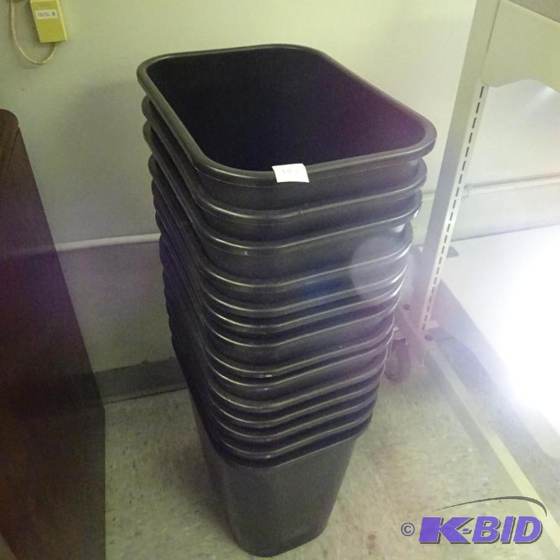 14 Plastic Office Garbage Cans...