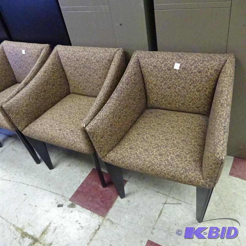 2 Matching Cushioned Wood Framed Side Chairs...