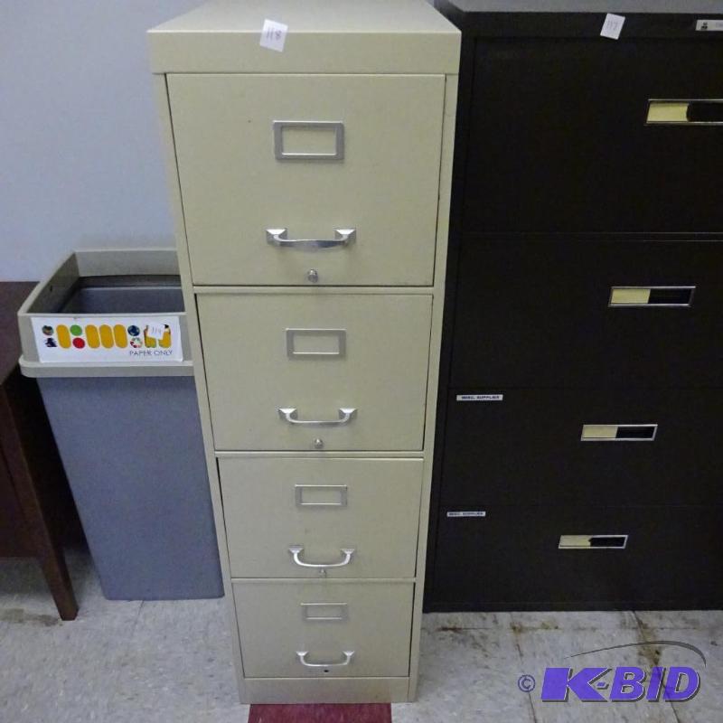 15&quot Metal 4 Drawer File Cabinet...