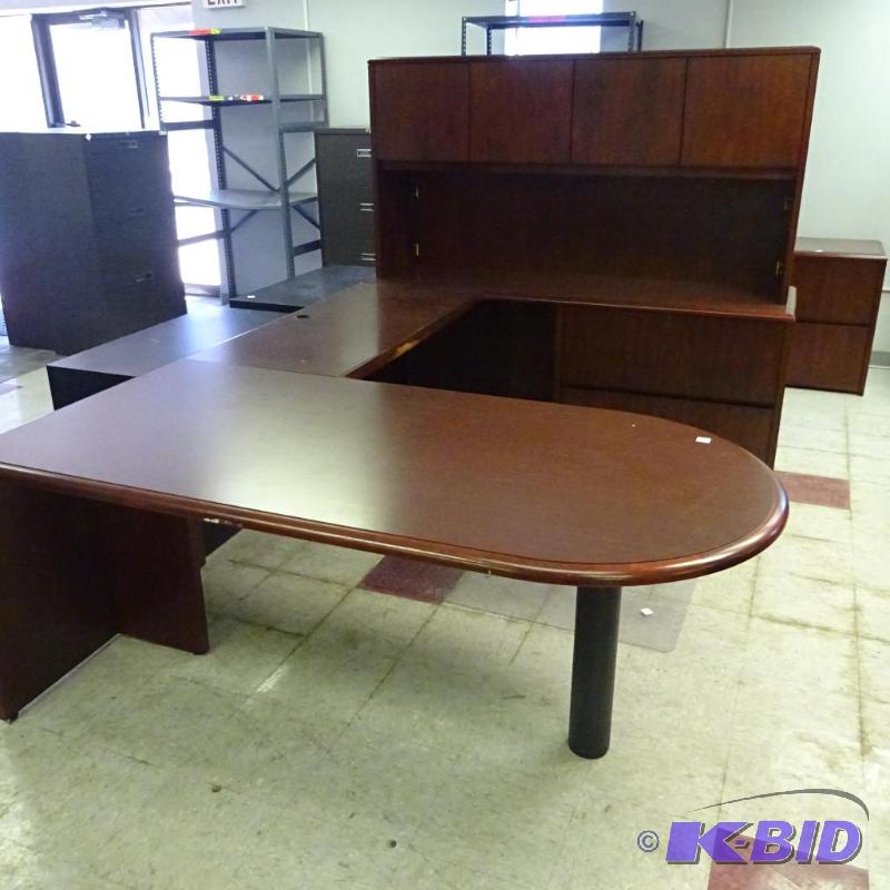 U Shaped Office Desk 4 Piece 2 Lateral Drawer...