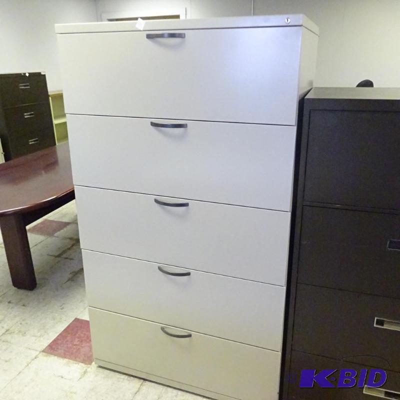 36&quot Metal 5 Drawer Lateral File...