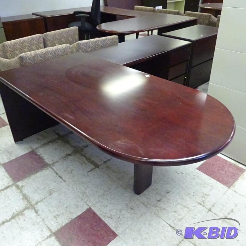 L Shaped Office Desk. 3 Drawers 2 Piece 84 X ...
