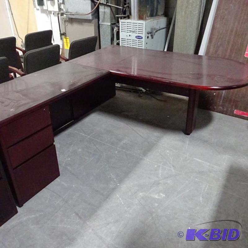 L Shaped Office Desk. 2 Piece 3 Drawer 84 X 7...