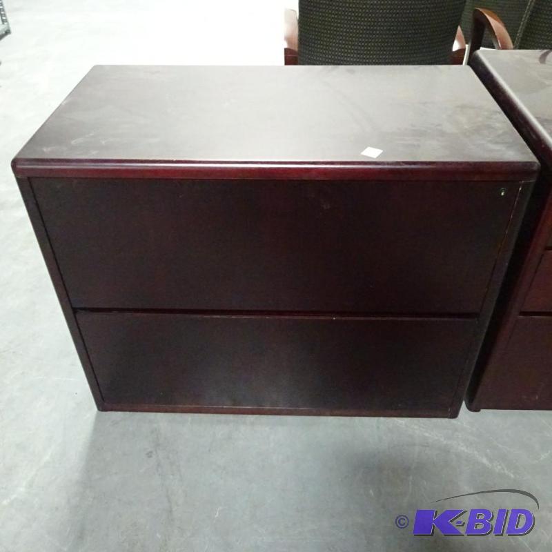 37&quot Wood 2 Drawer Lateral File...