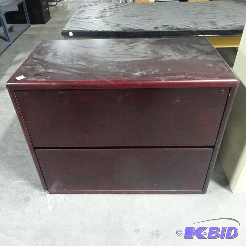 37&quot Wood 2 Drawer Lateral File...