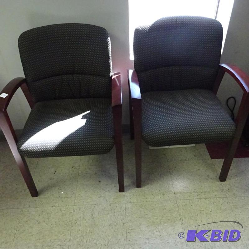 2 Matching Wood Framed Side Chairs...