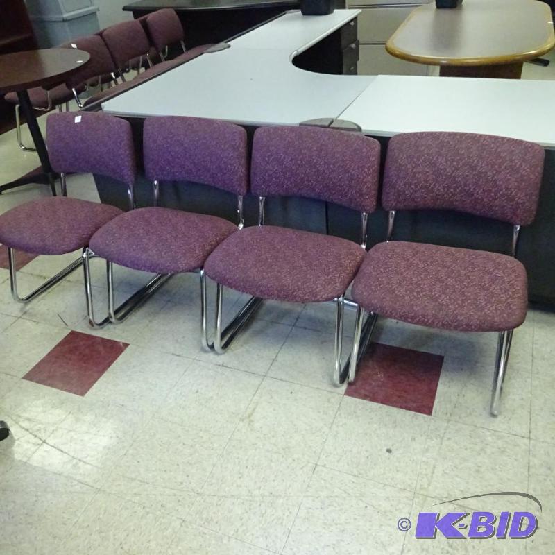 4 Matching Metal Framed Side Chairs...