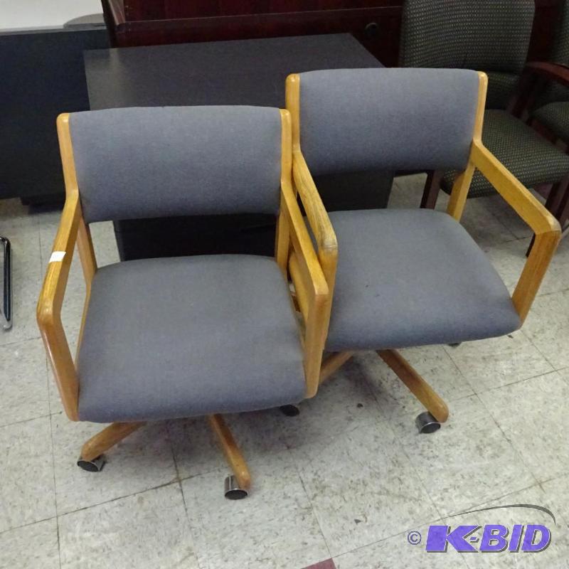 2 Matching Office Chairs on Wheels...