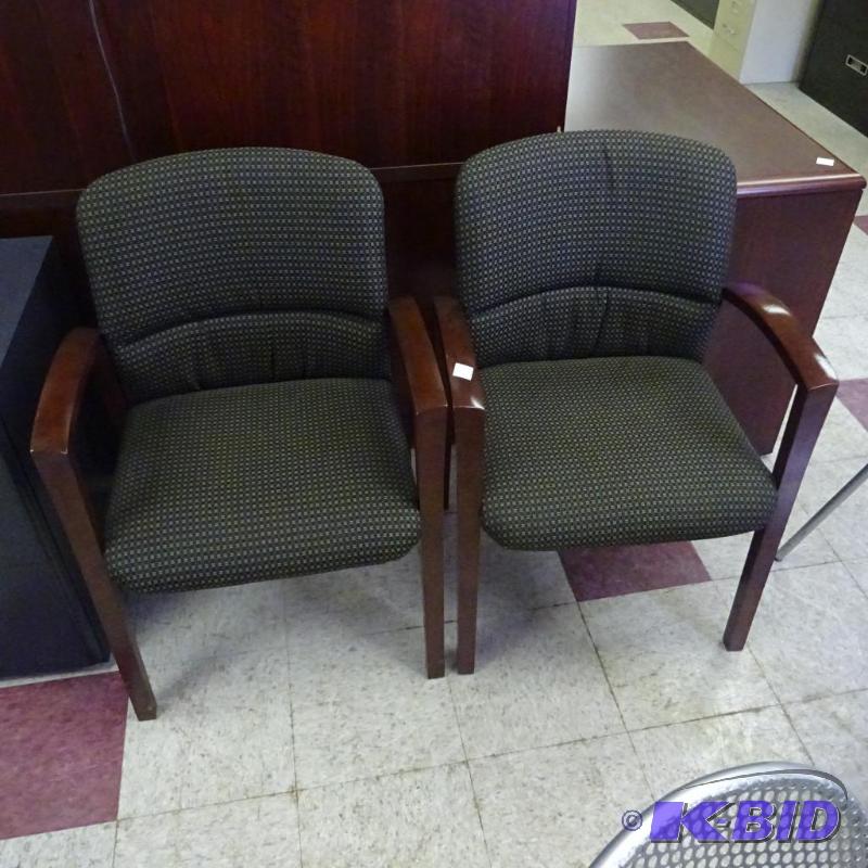 2 Matching Wood Framed Side Chairs...