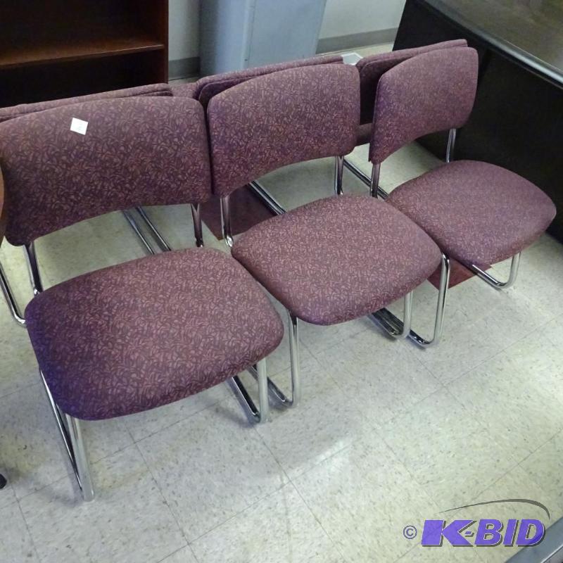 3 Matching Metal Framed Side Chairs...