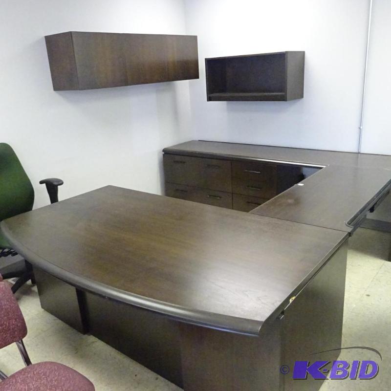 U Shaped Office Desk 3 Piece Comes with 2 Wal...