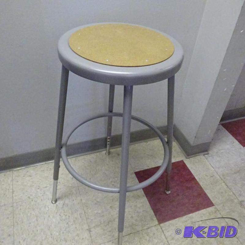Metal Adjustable Height Stool. National Publi...