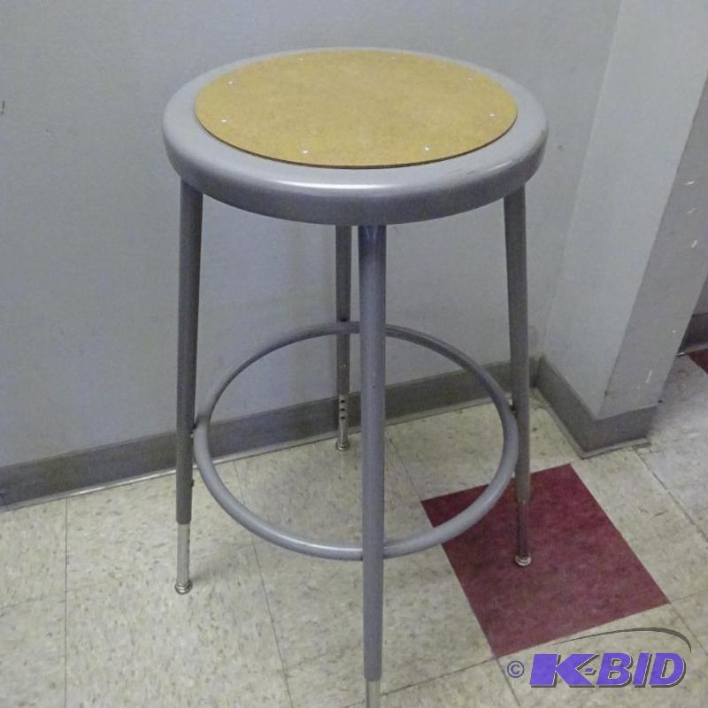 Metal Adjustable Height Stool. National Publi...