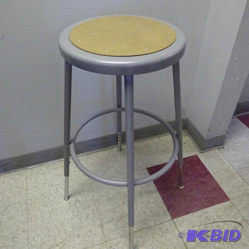 Metal Adjustable Height Stool. National Publi...