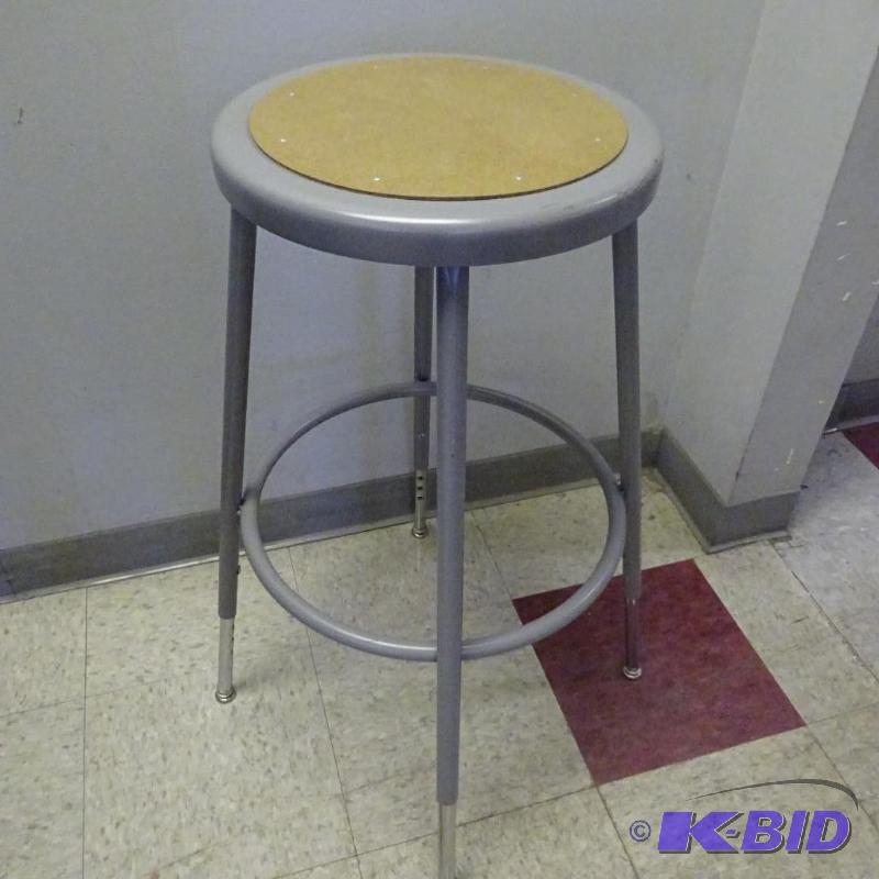 Metal Adjustable Height Stool. National Publi...