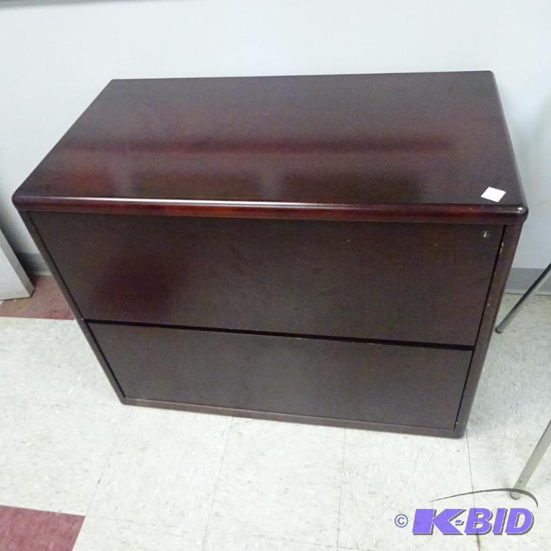 37&quot Wood 2 Drawer Lateral File...