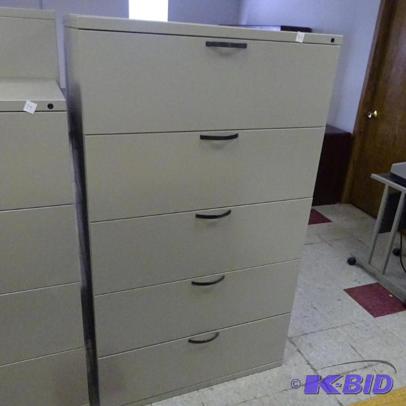 36&quot Metal 5 Drawer Lateral File...