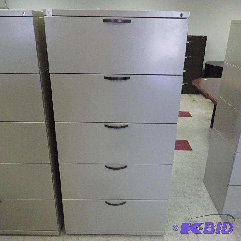 30&quot Metal 5 Drawer Lateral File...