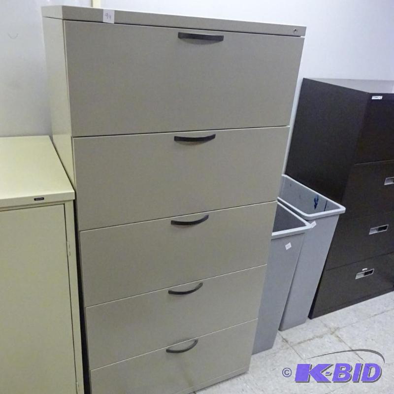 30&quot Metal 5 Drawer Lateral File...
