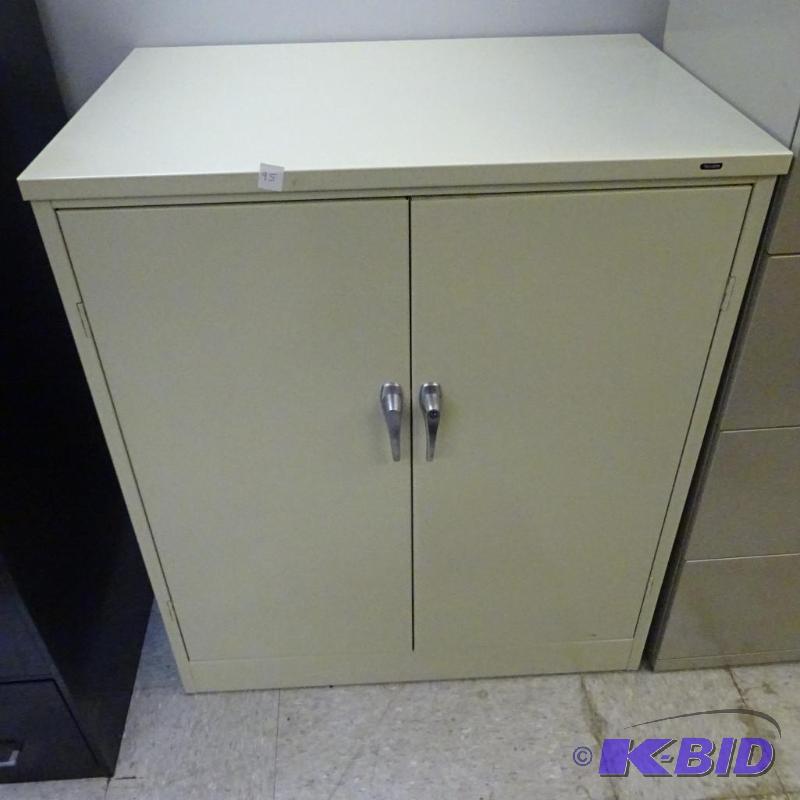 2 Door Metal Cabinet 2 Shelves 36 X 25 X 42...