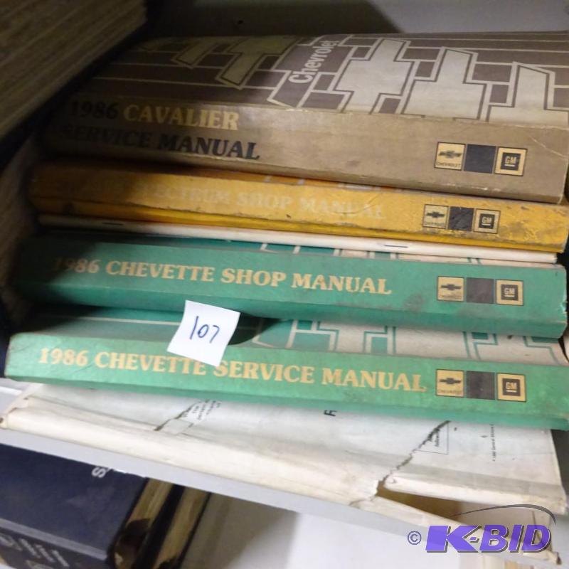 lot 107 image: Vintage GM Repair Manuals...