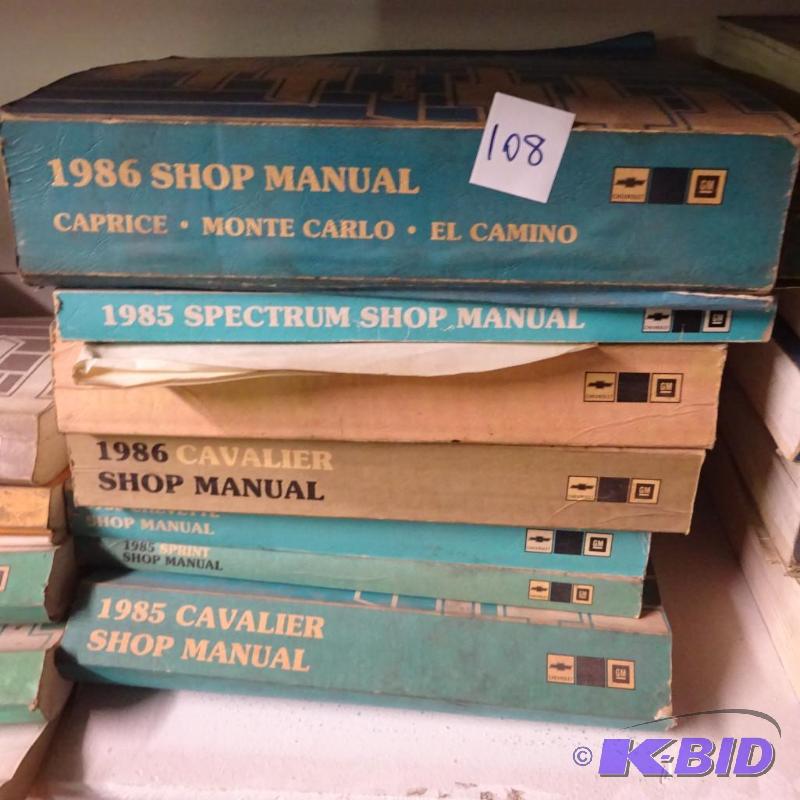 lot 108 image: Vintage GM Repair Manuals...