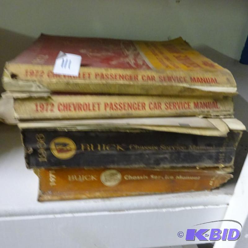 lot 111 image: Vintage GM Repair Manuals...