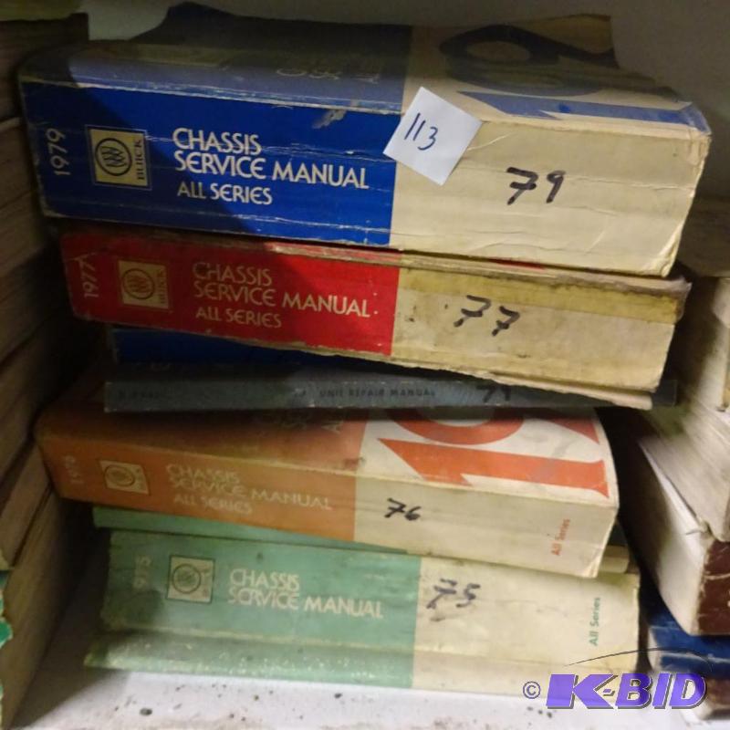 lot 113 image: Vintage GM Repair Manuals...
