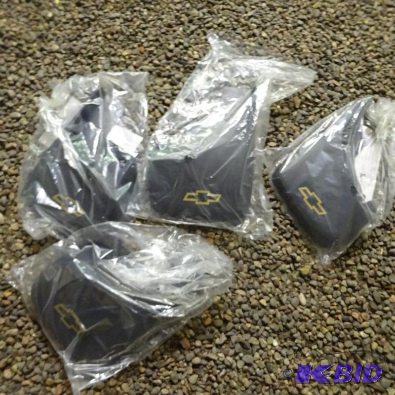 lot 128 image: Large Flare Chev. Set of 4 Splash Guards # 12...
