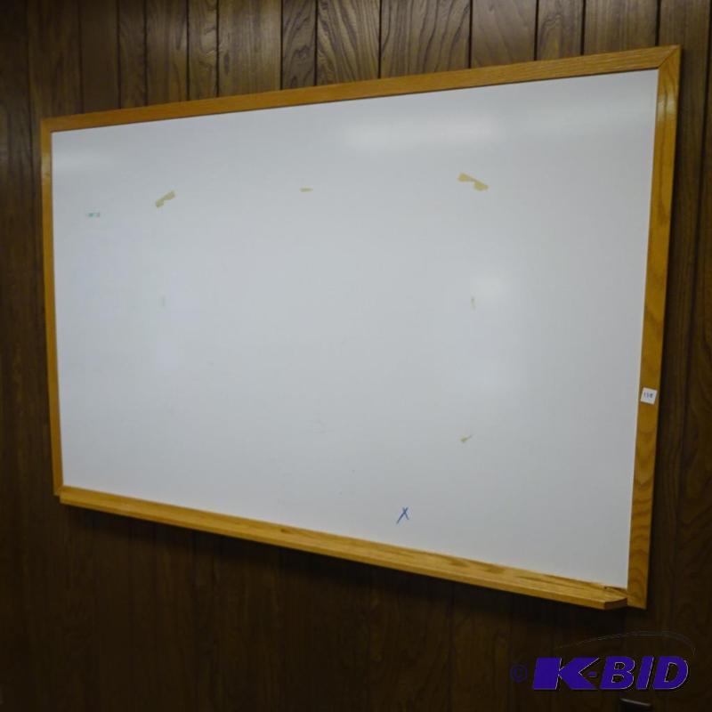 lot 138 image: Quartet Dry Erase White Board Screwed to Wall...