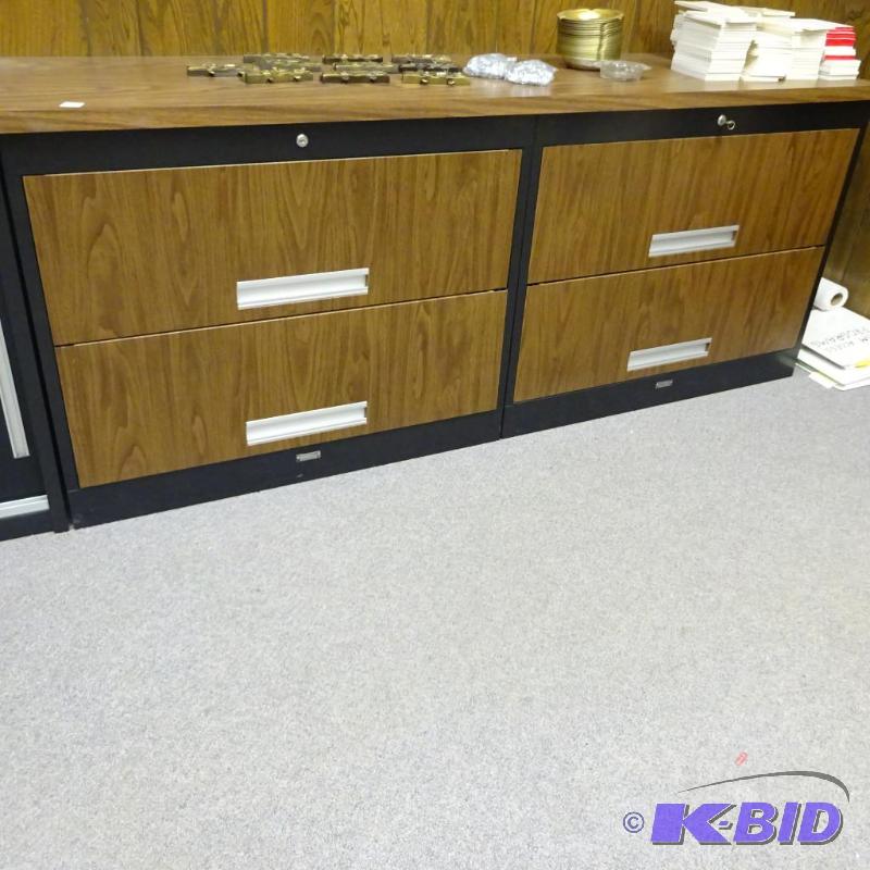 lot 140 image: 2- 2 Drawer Lateral Files 37 X 19 X 29 Each. ...
