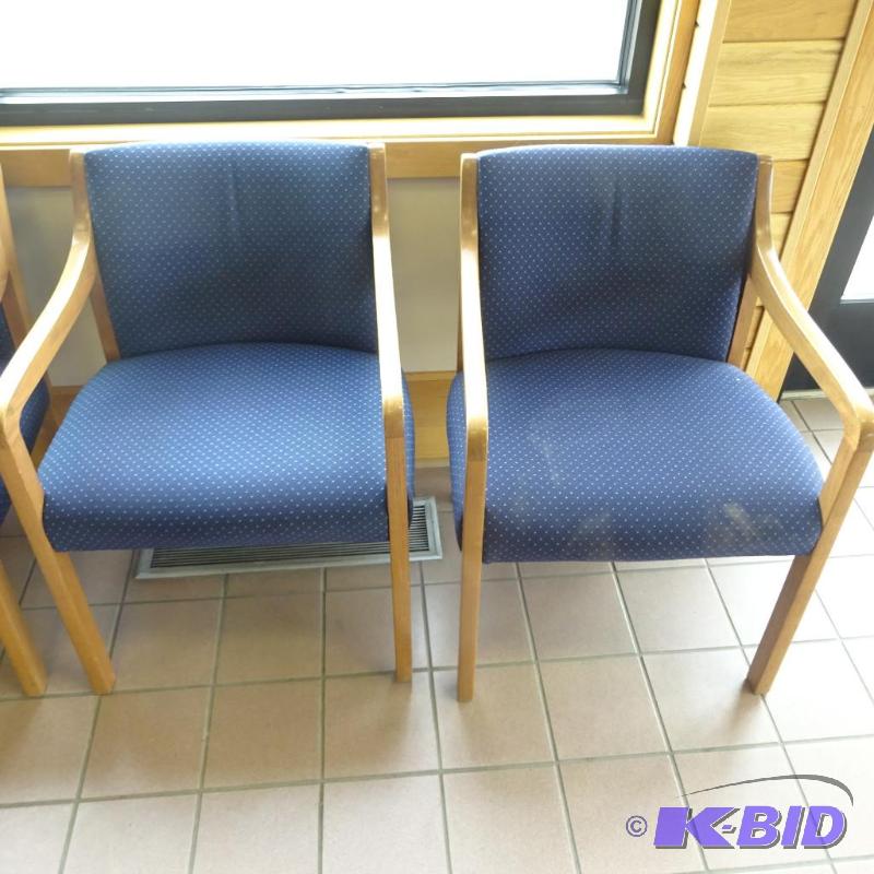 lot 160 image: 2 Matching Wood Framed Side Chairs...