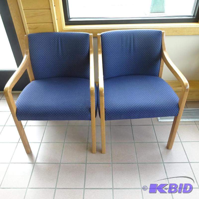 lot 166 image: 2 Matching Wood Framed Side Chairs...
