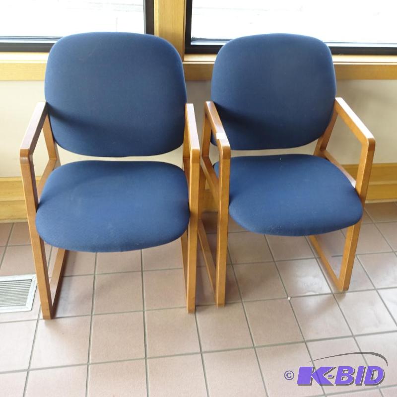 lot 168 image: 2 Matching Wood Framed Side Chairs...
