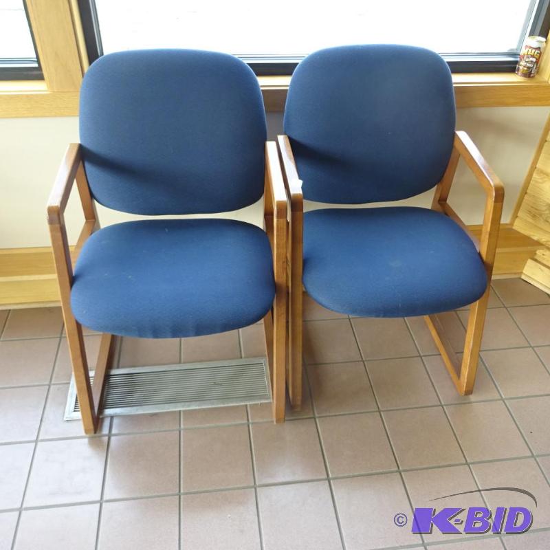lot 169 image: 2 Matching Wood Framed Side Chairs...