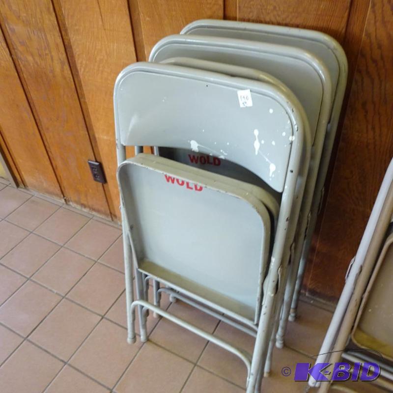 lot 190 image: 4 Metal Folding Chairs...