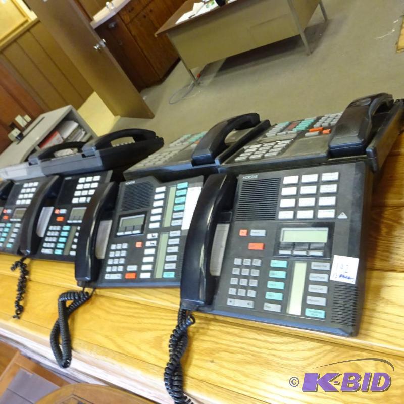 lot 192 image: Norstar Phone System 13 Phones Comes with Voi...