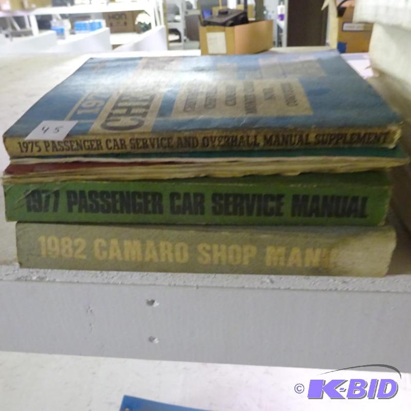 lot 45 image: Vintage Passanger Car Repair Manuals...