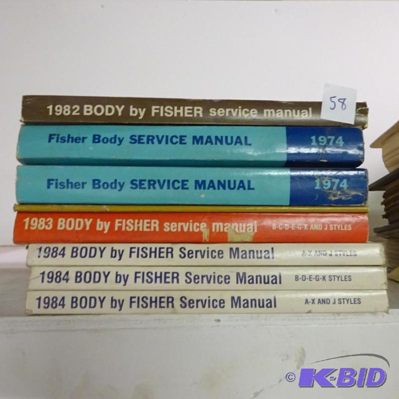 lot 58 image: Misc Fisher Body Service Manuals...