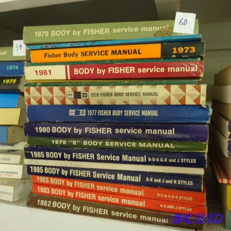 lot 60 image: Vintage Misc Fisher Body Service Manuals...
