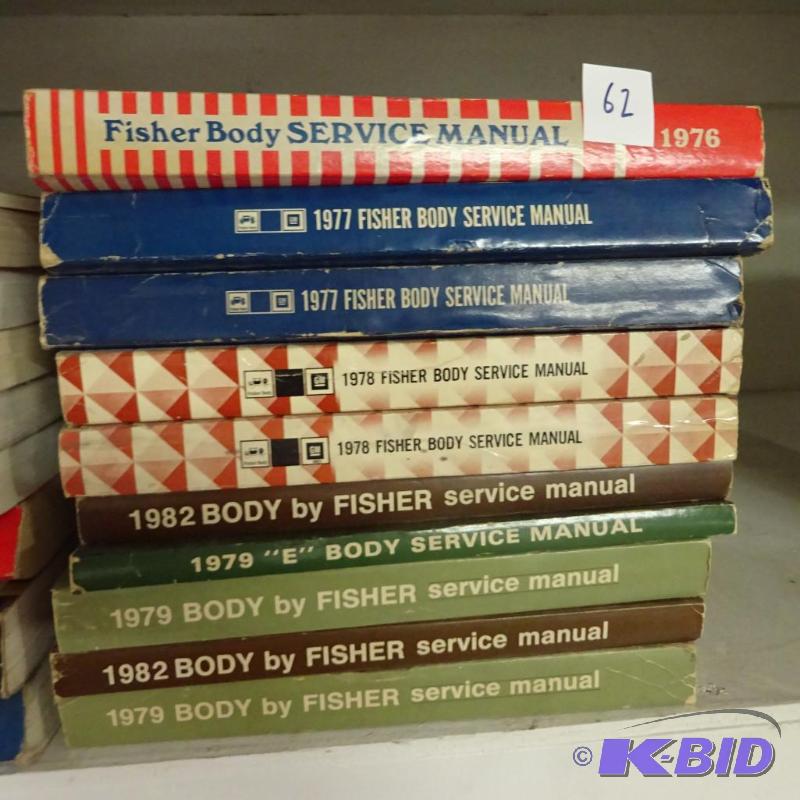 lot 62 image: Vintage Misc Fisher Body Service Manuals...