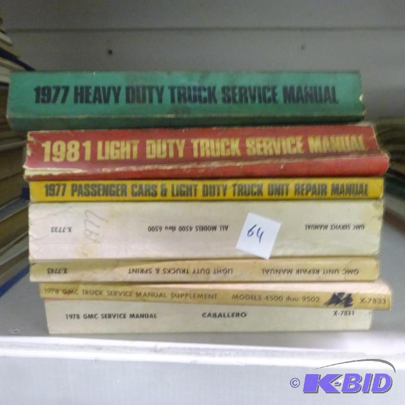 lot 64 image: Vintage Misc GM Repair Manuals...