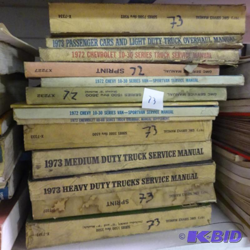 lot 73 image: Vintage Misc GM Repair Manuals...