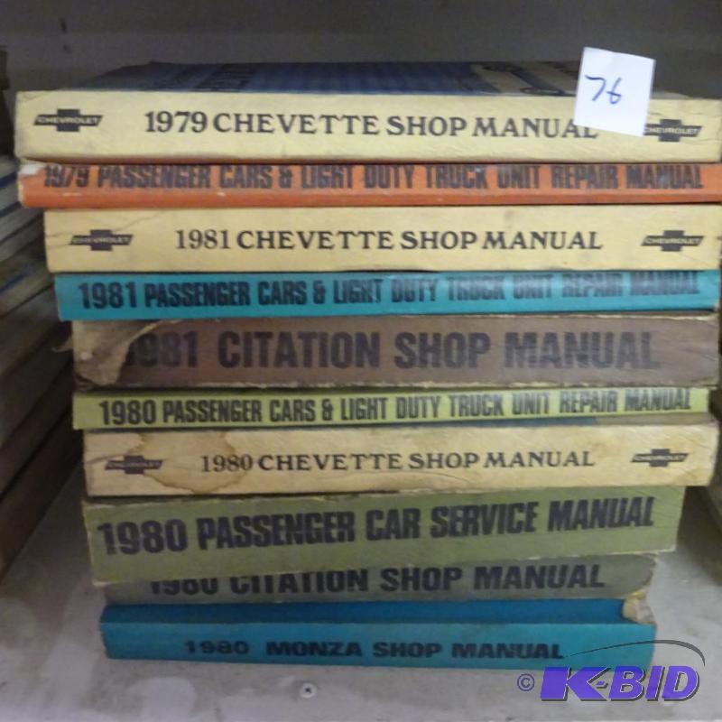 lot 76 image: Vintage Misc GM Repair Manuals...