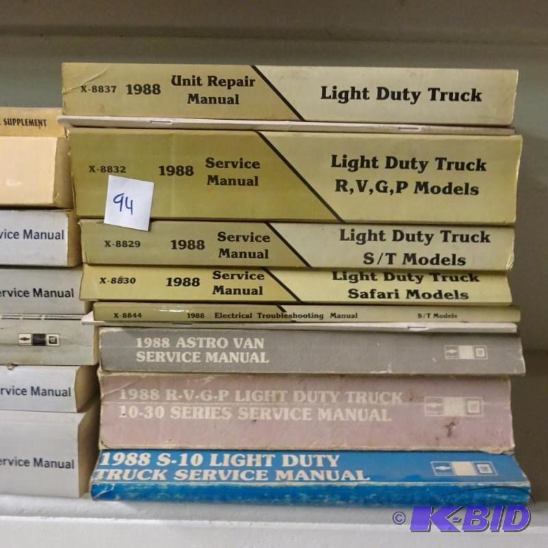 lot 94 image: 1988 GM Repair Manual...