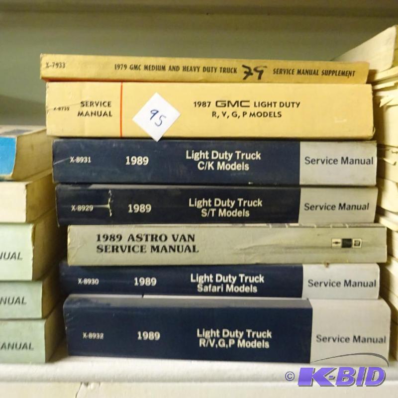 lot 95 image: 1989 GM Repair Manual...