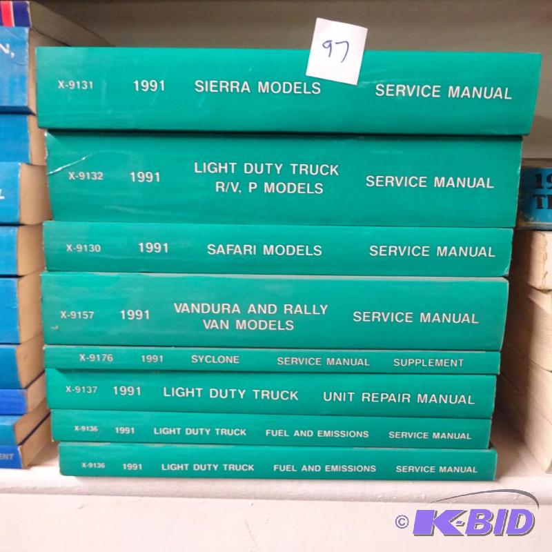 lot 97 image: 1991 GM Repair Manuals...