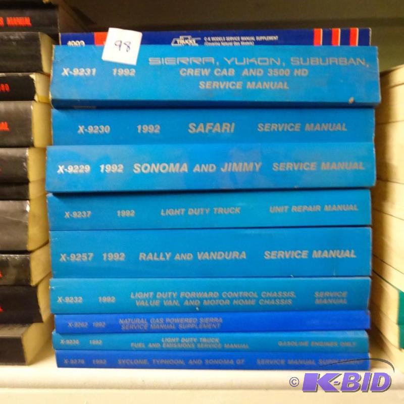 lot 98 image: 1992 GM Repair Manual...