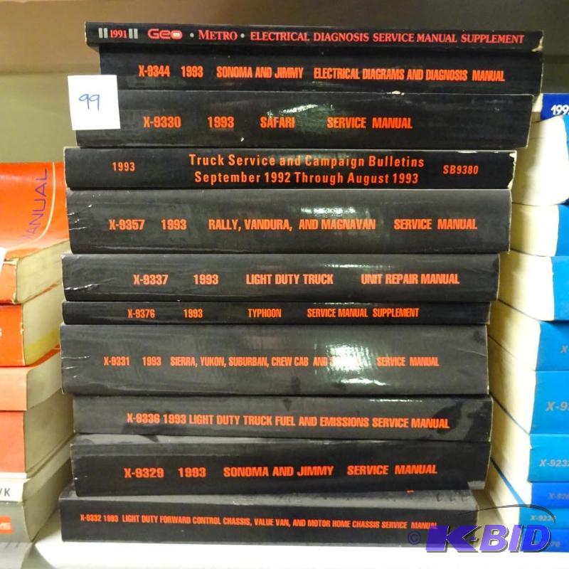 lot 99 image: 1993 GM Repair Manual...